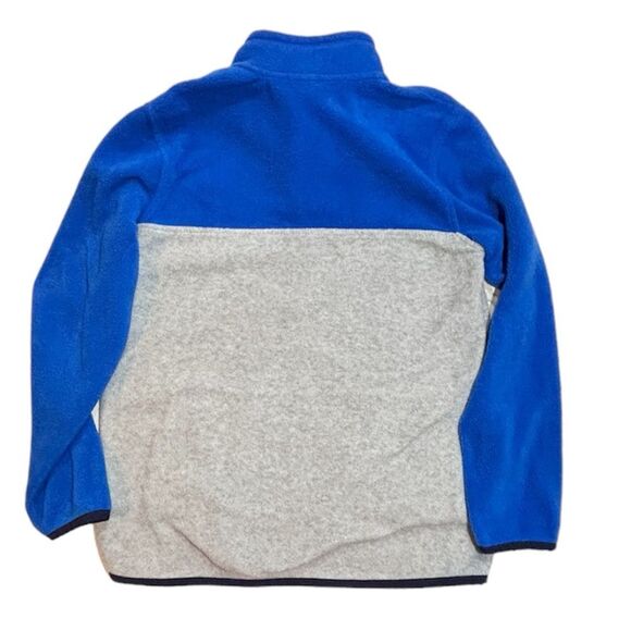 Eddie Bauer | Boys Pull Over Fleece Jacket Gray Blue 1/4 Zip Size M 10-12 - Picture 4 of 14